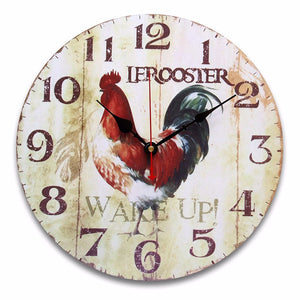 Large Wooden Digital Wall Clock Rustic Shabby For Kitchen Decor Gifts