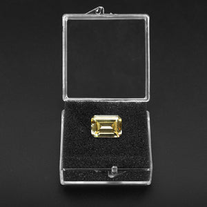 Gentle Yellow Gemstone Zircon 11.50ct 10x14mm Rectangle VVS Cut AAAA+ Jewelry Decorations