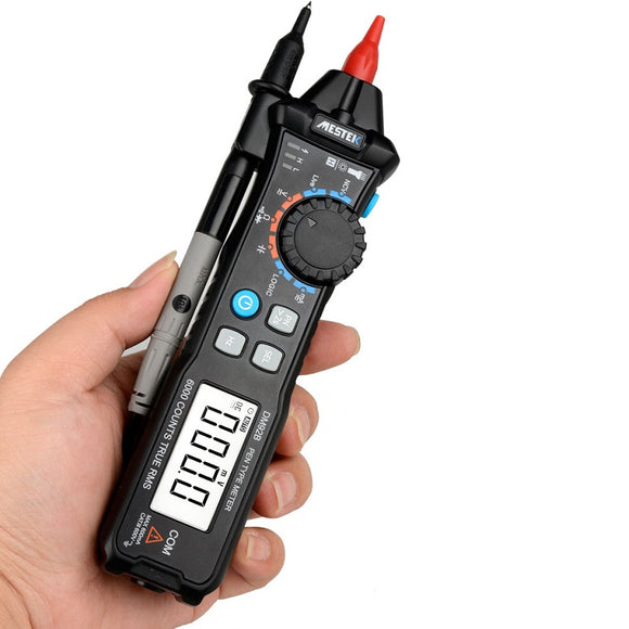 MESTEK DM92B Digital Multimeter 6000 Counts Pocket Pen Style Auto Range Multimeter NCV Detection DC/AC Voltage Multimeter