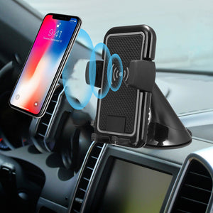 5W QI Wireless Car Charger Holder Used for Dashboard and Windshield for iPhone X/iPhone 8 Samsung 8