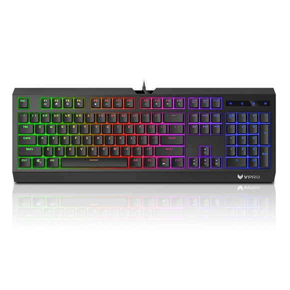 Rapoo V52S 104Keys Backlight Gaming Keyboard Blue Switch Handfeeling USB Wired