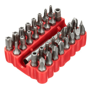 33pcs Screwdriver Bit Set Torx Spanner Star Hex Holder Rod Screwdriver Tool