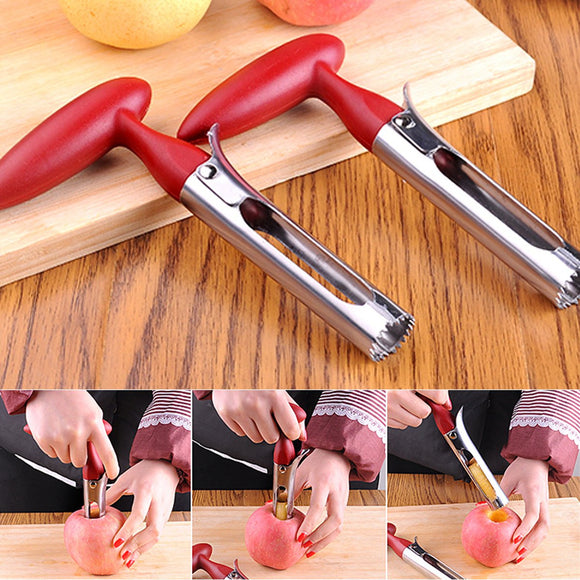 Stainless Steel Twist Remover Fruit Apples Corer Pear Easy Cutter Kitchen Tool