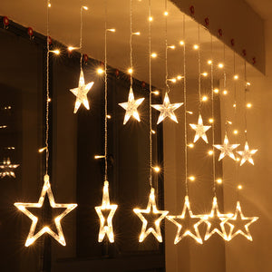 KCASA 2.5M 110-220V LED Star String Lights LED Fairy Light for Festival Christmas Curtain Decoration