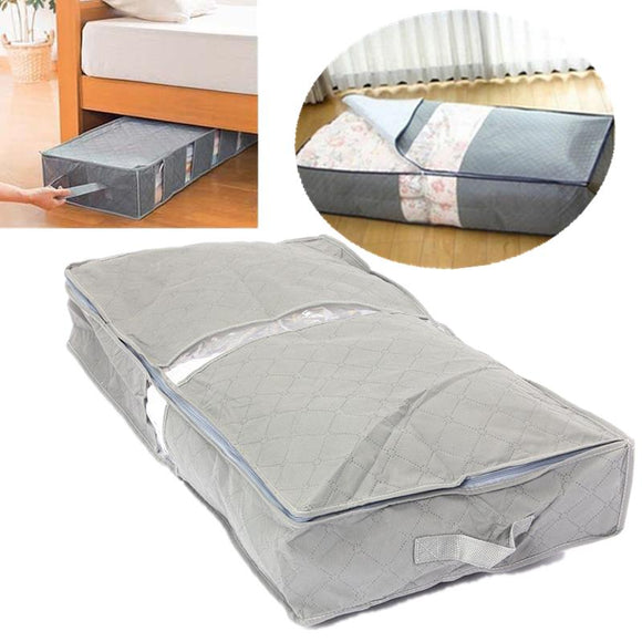 IPRee 75.63912.6cm Under-Bed Organizer Under the Bed Storage Bag Box Gray for Clothes Blankets