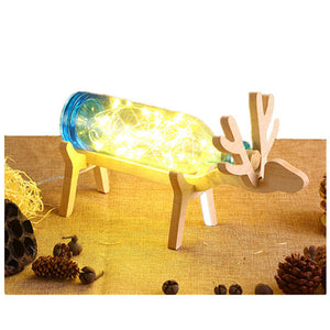 Christmas Party Home Decoration Handmade Glass Deer Night Light For Kids Children Birthday Gift Toys