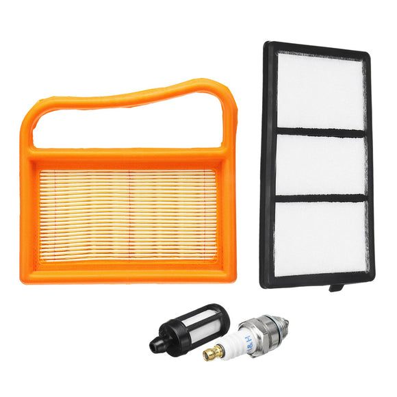 4 Pcs Lawnmower Accessories Air Filter Spark Plug Kit For STIHL TS410 TS420