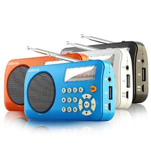 Rolton T3 Mini Portable Multifunctional FM Stereo Radio Support Card Play