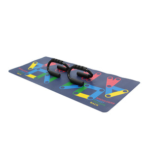 Push Up Stand Board Exercise Pad Multi-functional Fitness Muscle Training Mat Cushion with Grip Handle