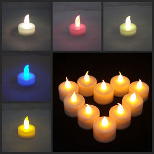 10 Pcs Led Lights Candles Flameless Tea Candle Lamp Light Electronic Candle Party Home Wedding Decor