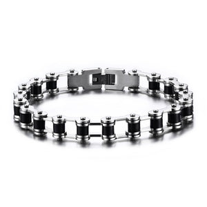 Stainless Steel Motorcycle Bike Chain Bracelet Punk For Men