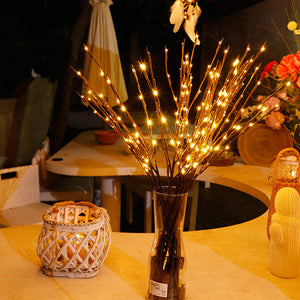 77CM LED Willow Branch Floral Night Light Battery Operated with 20 Bulbs for Home Office Party Garden Decor