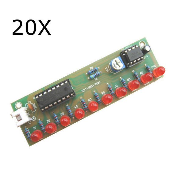 20Pcs NE555 + CD4017 LED Flash DIY Kit 3-5V Light LED Module