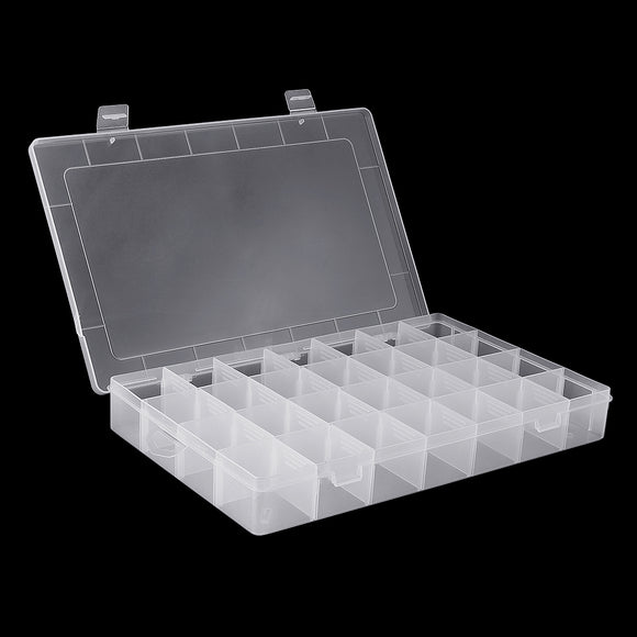 28 Grid Adjustable Electronic Components Project Storage Assortment Box Bead Organizer Jewelry Box Plastic Storage Case