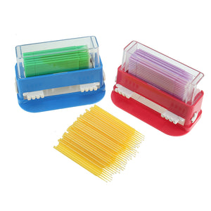 100Pcs Plastic Throwaway Oral Material Adhesive Applicator Brush with Box