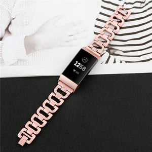 Bakeey Stainless Steel Watch Band Strap for Fitbit Charge 3