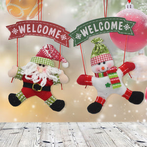 Santa Claus Snowman Christmas Door Hanging Ornament Tree Home Decoration Xmas Gift