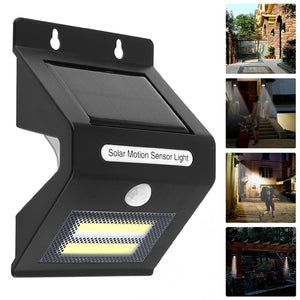 5W Solar Power COB LED PIR Motion Sensor Wall Light Waterproof Outdoor Garden Yard