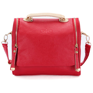 Women PU Vintage Crossbody Bags Crown Retro Shoulder Bags