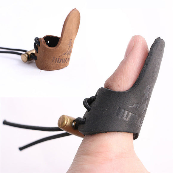 Cowhide Finger Guard Protector Glove for Fishing Ourdoor Activities Leather Finger Protection