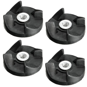 4Pcs Black Rubber Gear Spare Replacement Parts for Magic Bullet Cross and Flat Blade