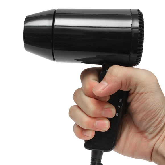 Foldable 12V 216W Car Use Hair Blow Dryer Heat Blower Hot & Cold Wind Carvan Travel Camping