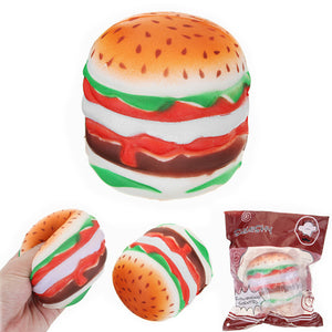 YunXin Squishy Hamburger Burger 9cm Slow Rising With Packaging Bread Collection Gift  Decor Toy