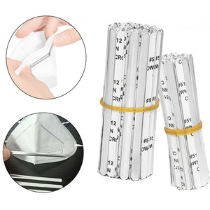 200Pcs Nose Bridge Strip Clip Face Mask DIY Material Self-adhesive Flat Aluminum Tools