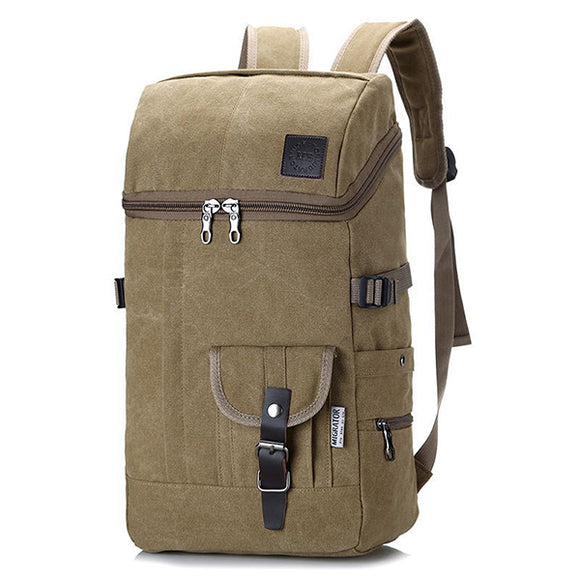 Men 35L Canvas Vintage Outdoor Travel Multi-functional Backpack