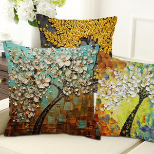 Honana WX-136 45x45cm 3D Vintage Flower Elephant Cotton Linen Pillow Case Cushion Cover Home