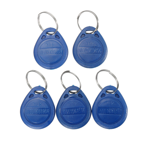 5Pcs ID Keyfbobs RFID Tag Key Ring Card 125KHZ Proximity Token Access Control Attendance TK4100