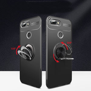 Bakeey Shockproof Thin Back Cover Protective Case with Finger Ring Holder for Xiaomi Mi8 Lite