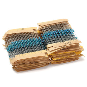 1300pcs 1/4W 0.25W 1% Metal Film Resistor 130 Values 1-10M Assorted Kit