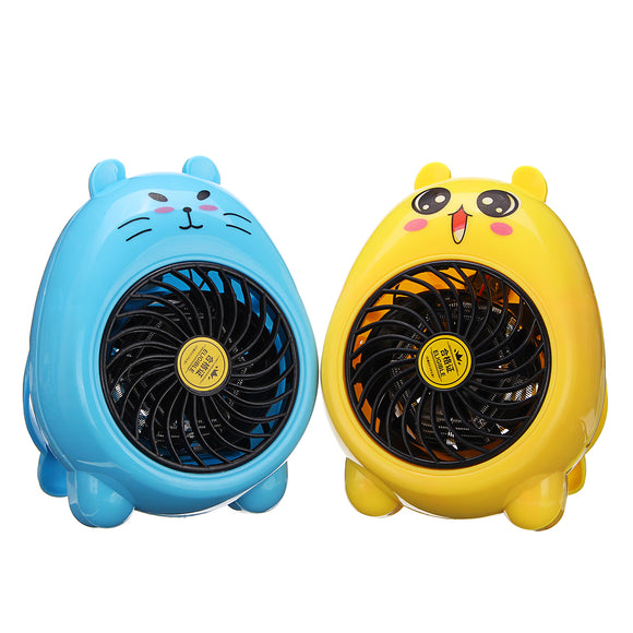 Electric Heater Fan Mini Cartoon Heater Hand Warmer for Home Office