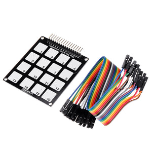 3pcs 16 Keys Capacitive Touch Key Pad Module RobotDyn for Arduino - products that work with official for Arduino boards