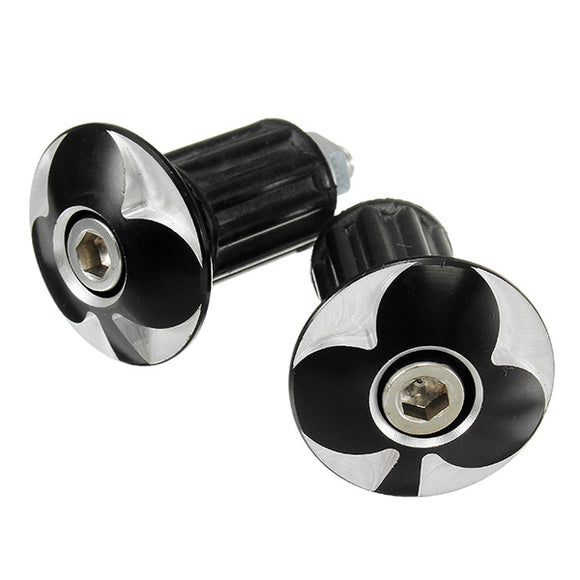 Pair 17mm Scooter Handlebar Plug Poker Pattern For Yamaha/Suzuki