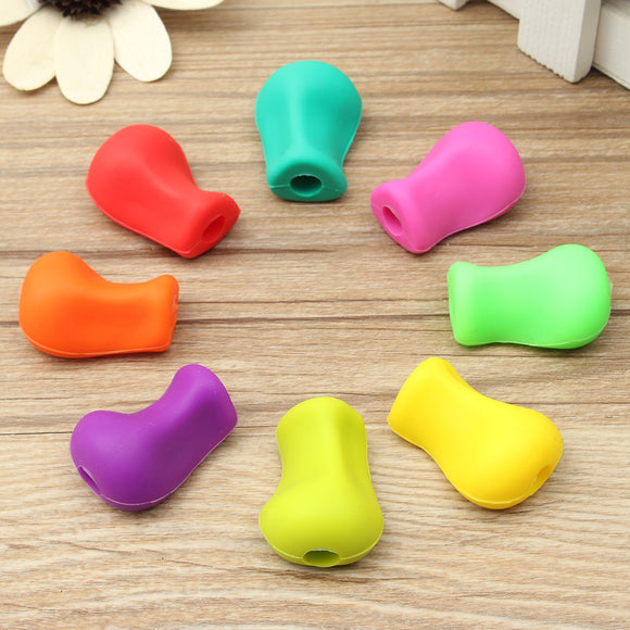 8pcs Pencil Grips Occupational Therapy Handwriting Aid Kids Pen Control Right Silicone Writing