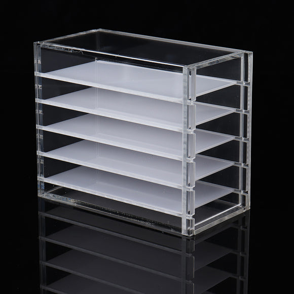 5 Layers Eyelash Extension Tools Storage Box Acrylic Cosmetic Organizer Lashes Glue Pallet Holder