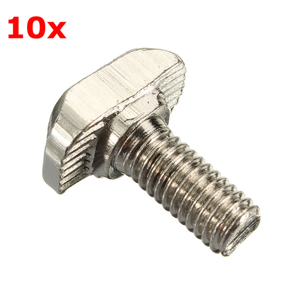 Suleve M6T30 10Pcs M6 30 T-Bolt Carbon Steel European Standard Screws