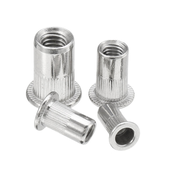 Suleve MXSR1 50Pcs Thread Rivet Nut 304 Stainless Steel Riveter Rivnut Insert Nutsert M3/M4/M5/M6