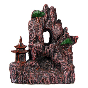 Mountain Waterfall Pavilion Backflow Incense Cone Burner Holder Fragrant Home Censer Decor