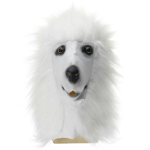 Halloween Masks Full Head Funny Collie Mask Masquerade Mask Breathable Realistic Latex Masks