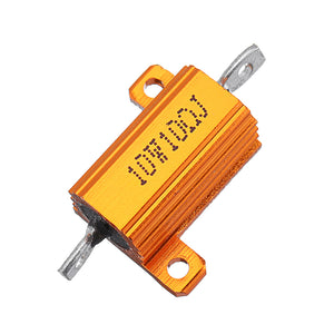 RX24 10W 10R 10RJ Metal Aluminum Case High Power Resistor Golden Metal Shell Case Heatsink Resistance Resistor