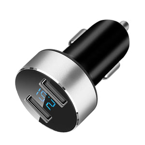 3.1A Dual USB LED Display Quick Charge Car charger For iPhone X 8 Plus OnePlus 5 S8 Xiaomi 6