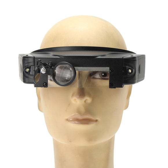 Head Wearing Repairing Magnifier Head Band Loupe Magnifying Glass with LED Light