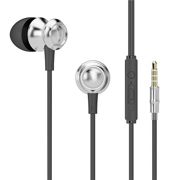 UiiSii US60 Bamboo Metal In ear Earphone Stereo Sound Headset with MIC Line Volume Control