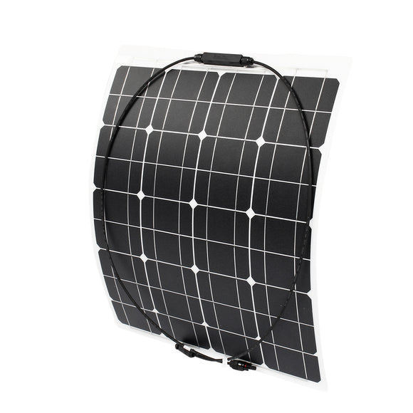 70W 18V Waterproof Semi-flexible Monocrystalline Solar Panel