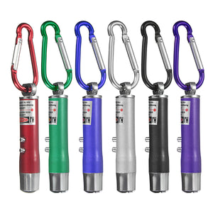 3 in 1 Aluminium LED Torch Laser UV Light Mini Pocket KeyRing Detection Pen