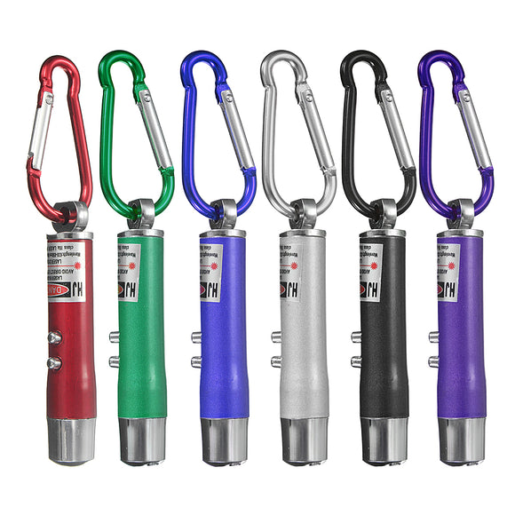 3 in 1 Aluminium LED Torch Laser UV Light Mini Pocket KeyRing Detection Pen