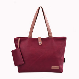 Women Leisure PU Tote Bag Shopping Bag Handbag